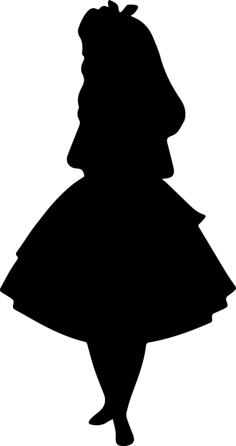Alice Wonderland 1 Technical Stencil Svg Vector, Free Vectors File
